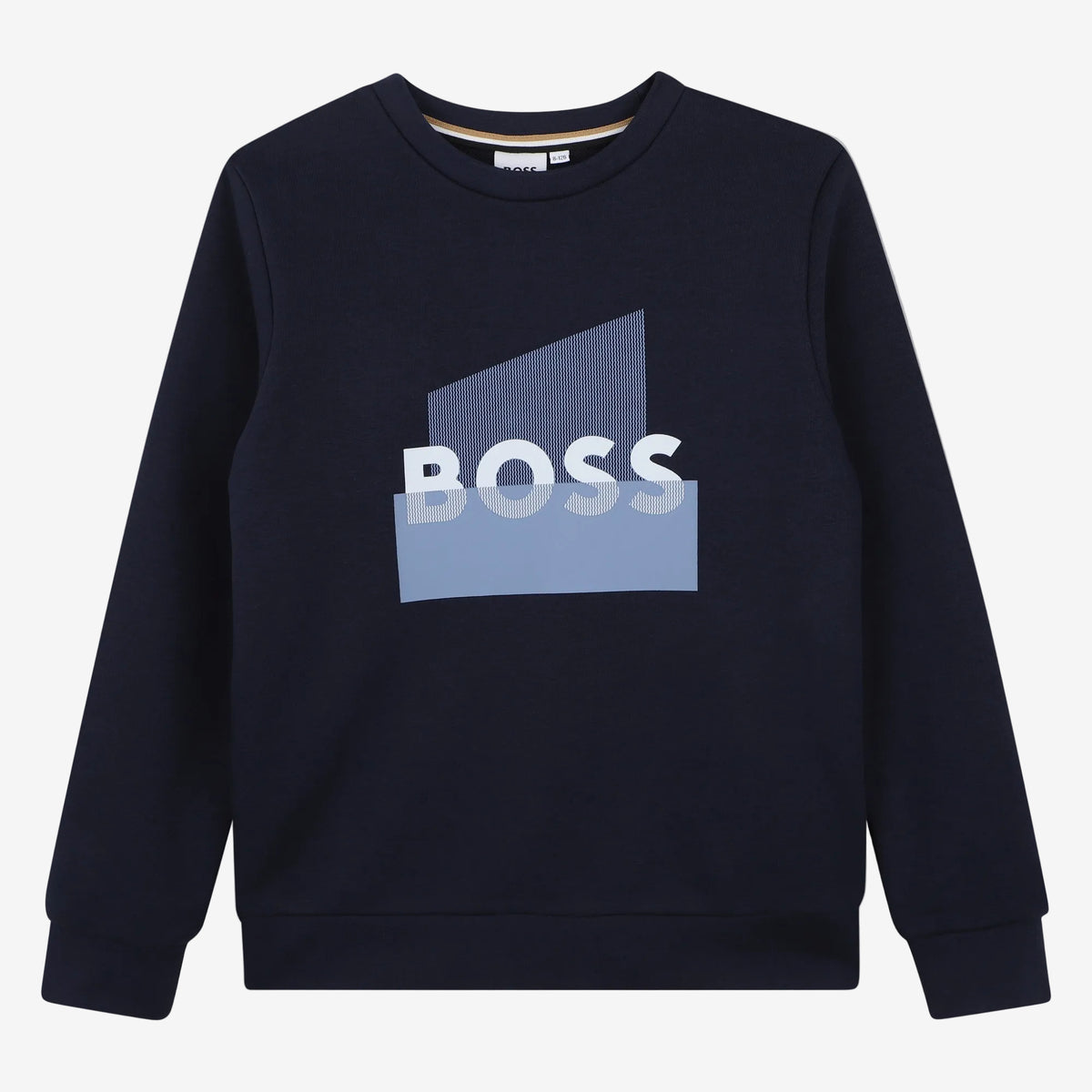 Boss Boys Navy Sweatshirt with Split Logo | Casa Childrenswear