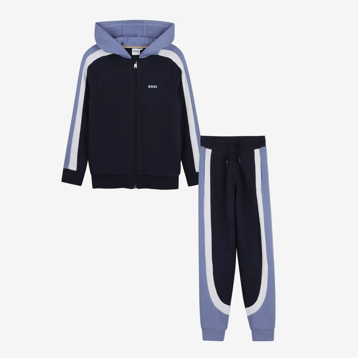 Boss Boys Navy Colourblock Tracksuit Set | Casa Childrenswear