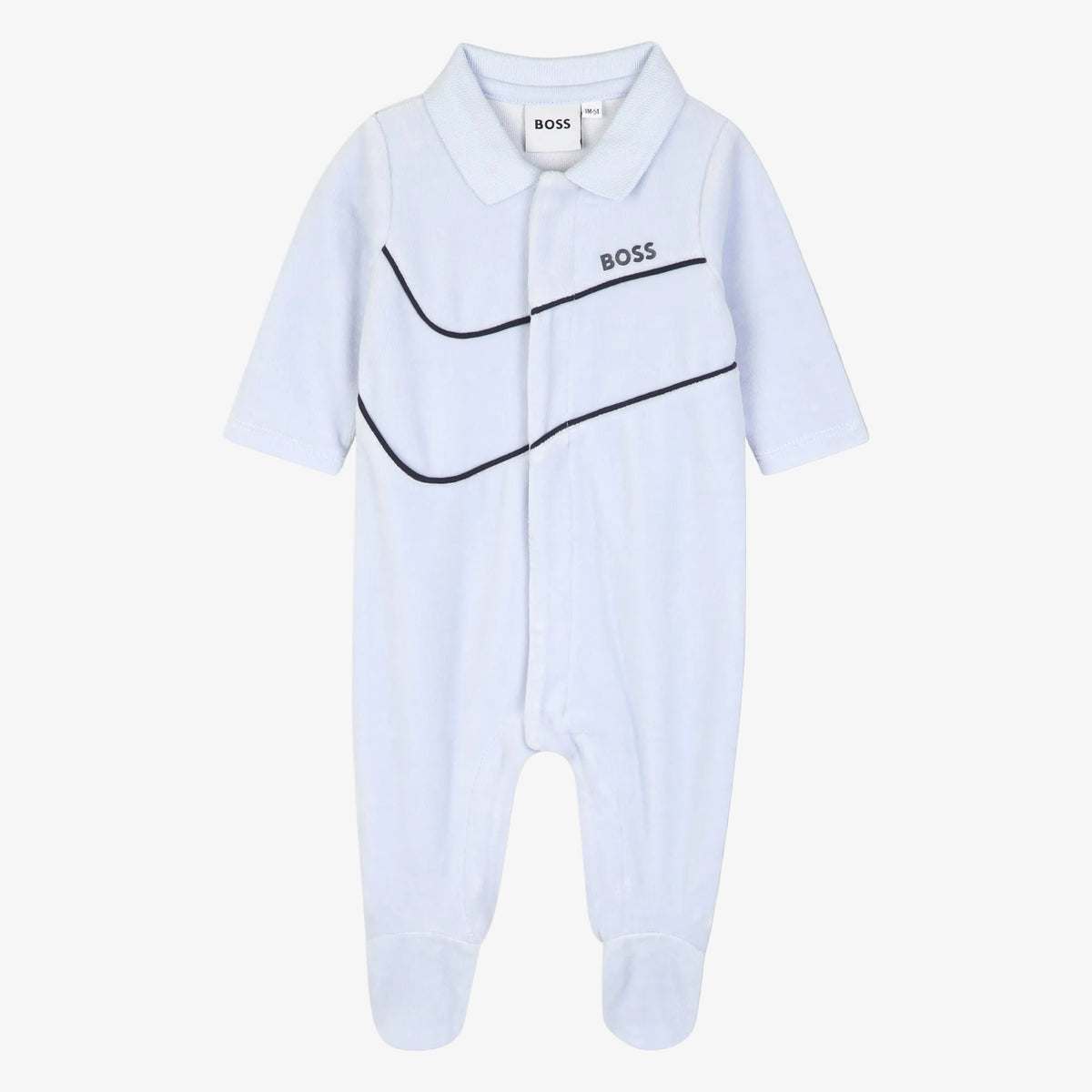 Boss Baby Boys Pale Blue Babygrow - front view