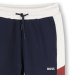 Boys Navy Contrast Tracksuit Bottoms
