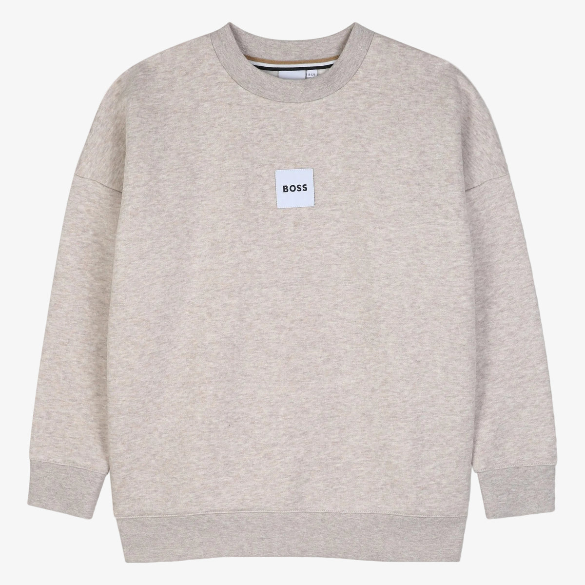 Boss Boys Grey Logo Sweatshirt - front view