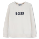 Boys Ivory Print Logo Sweatshirt