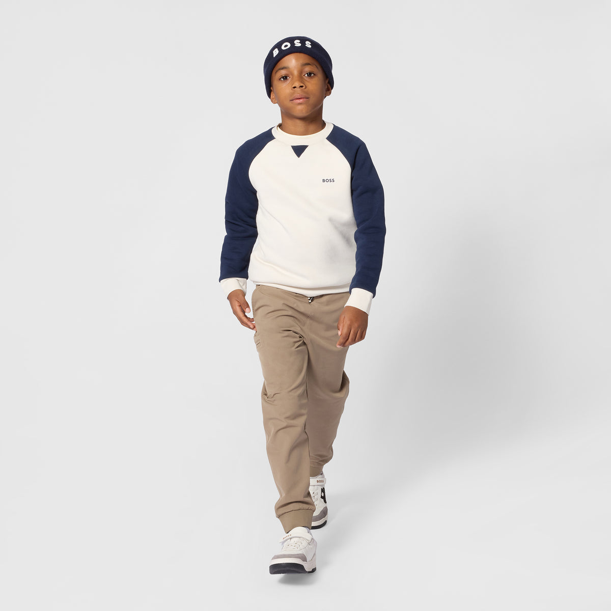 Boys Ivory Contrast Sweatshirt