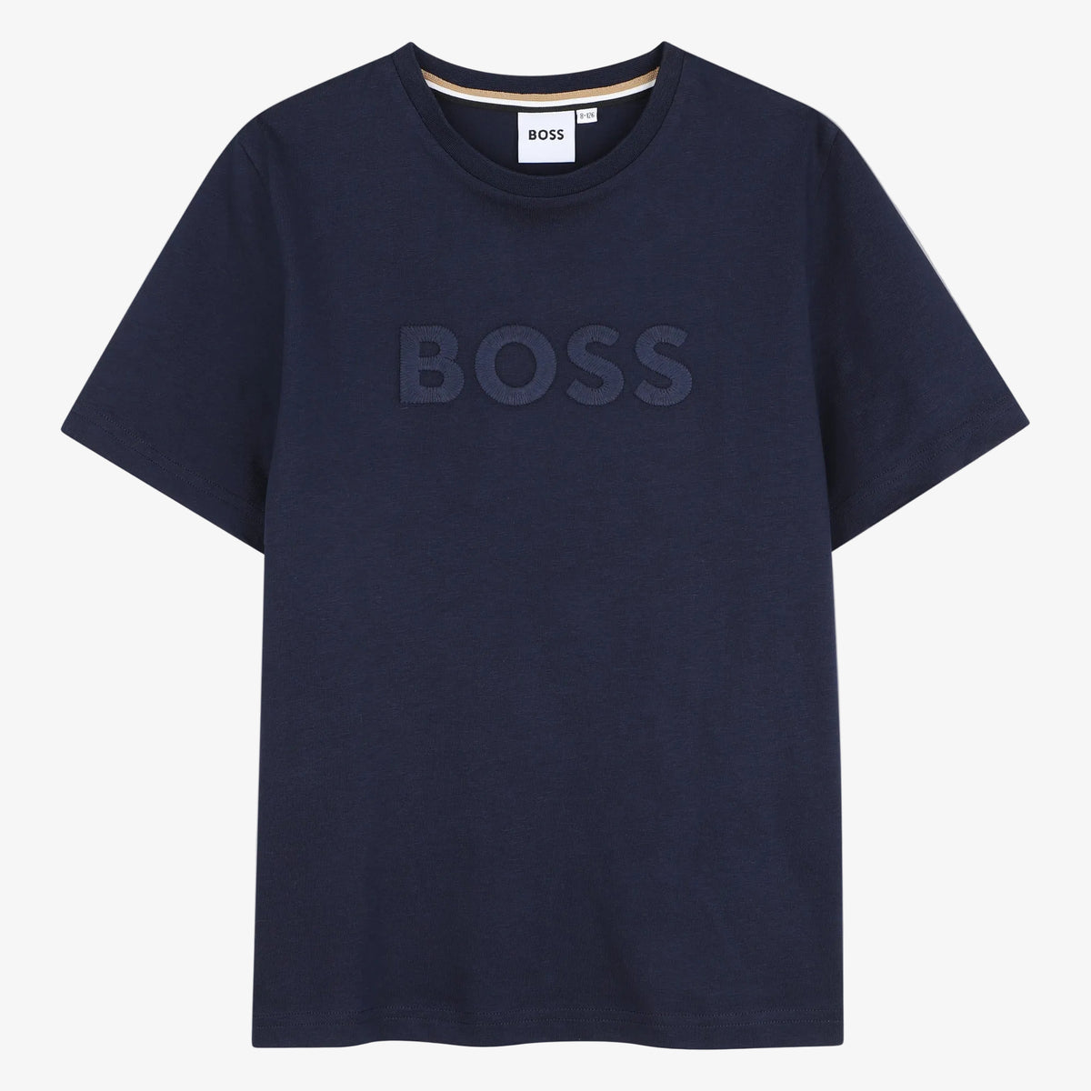 Boss Boys Navy T-Shirt - front view