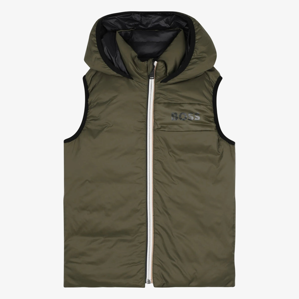 Boss Boys Green Reversible Gilet - front view