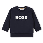 Infant Boys Print Logo Navy Sweatshirt