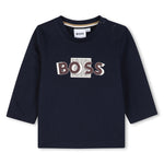 Infant Boys Navy Long Sleeve T-Shirt