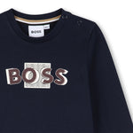 Infant Boys Navy Long Sleeve T-Shirt