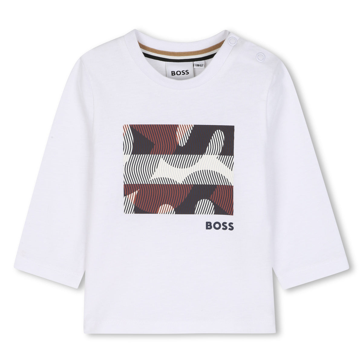 Infant Boys White Long Sleeve T-Shirt