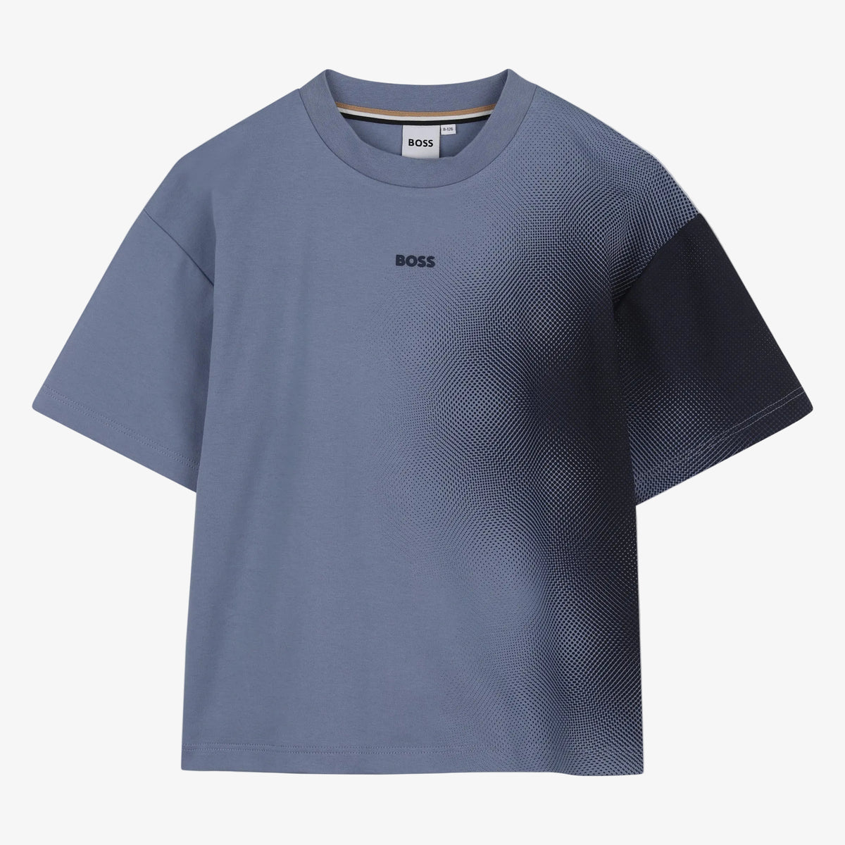 Boss Boys Blue Spray T-Shirt - front view