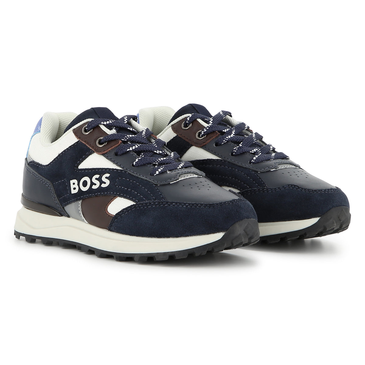 Boys Navy Colourblock Trainers