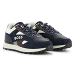 Boys Navy Colourblock Trainers