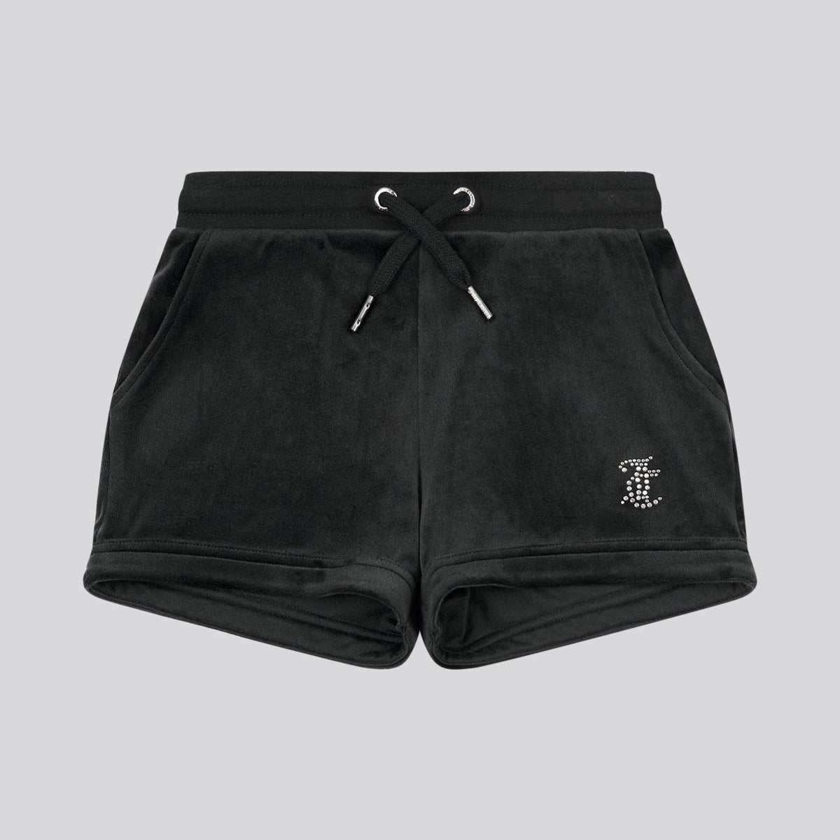 Black Diamonte Velour Short