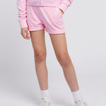 Pink Diamonte Velour Short