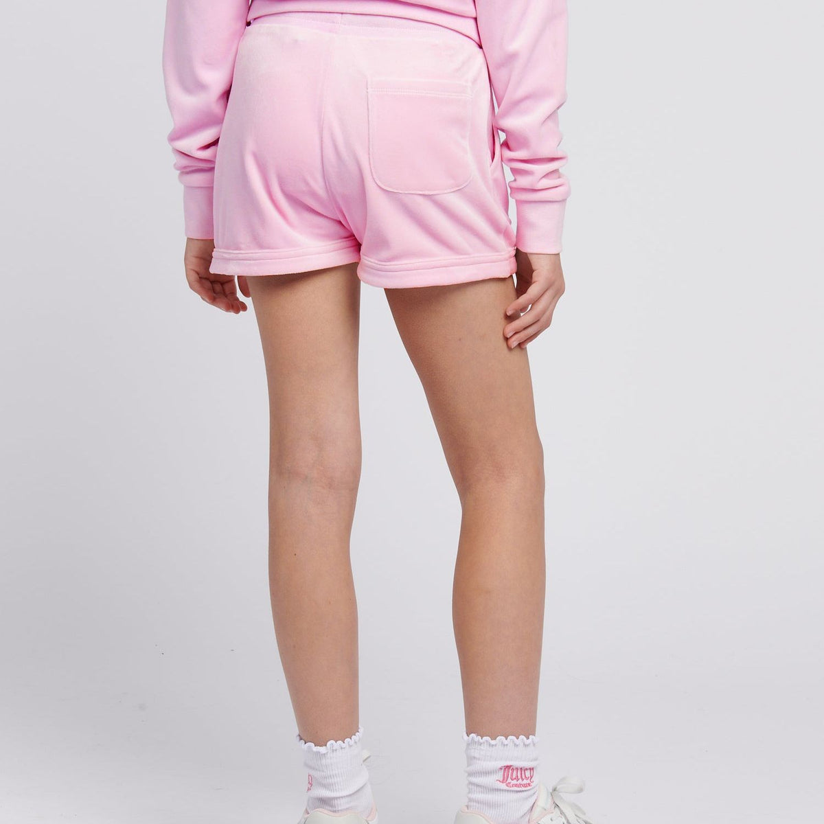 Pink Diamonte Velour Short