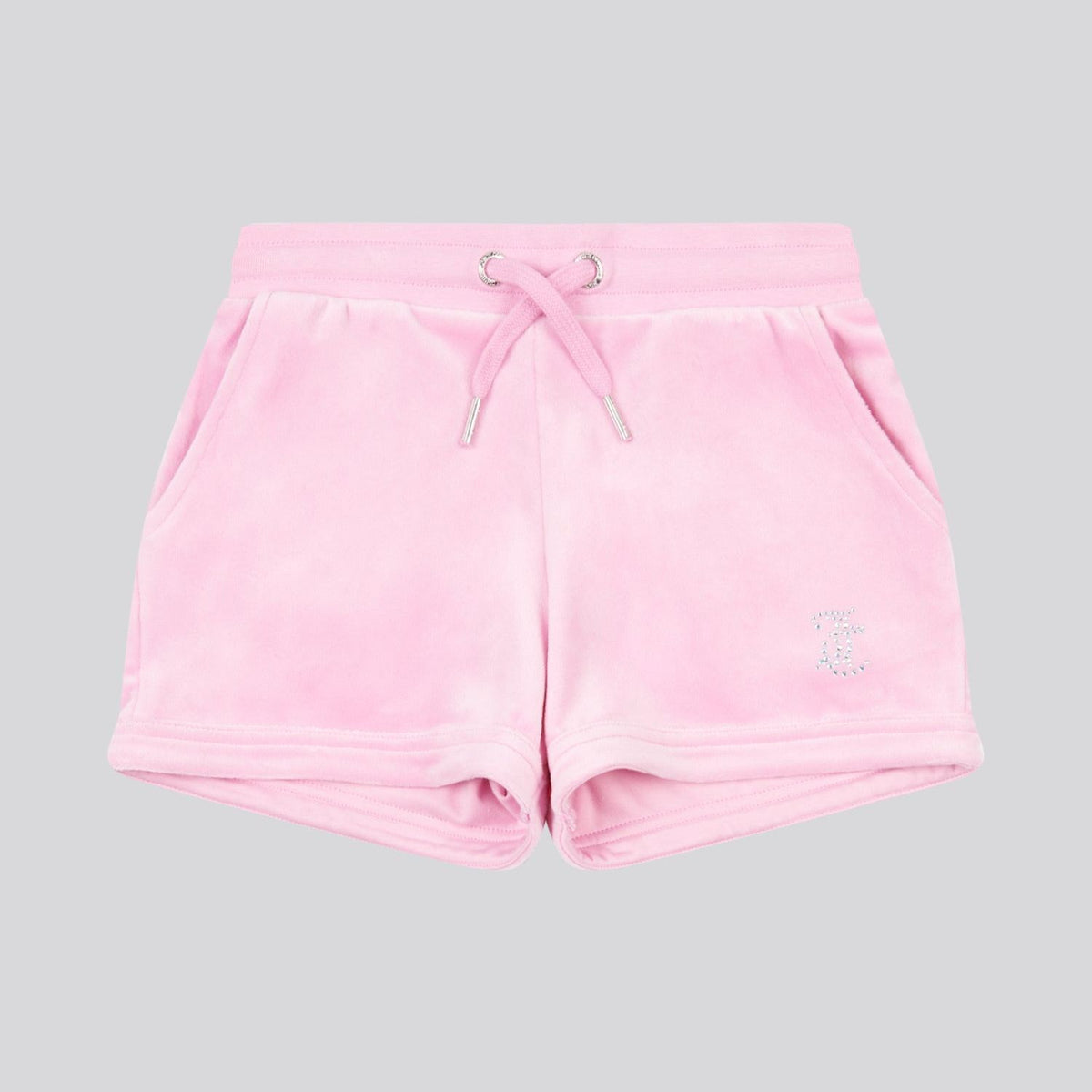 Pink Diamonte Velour Short