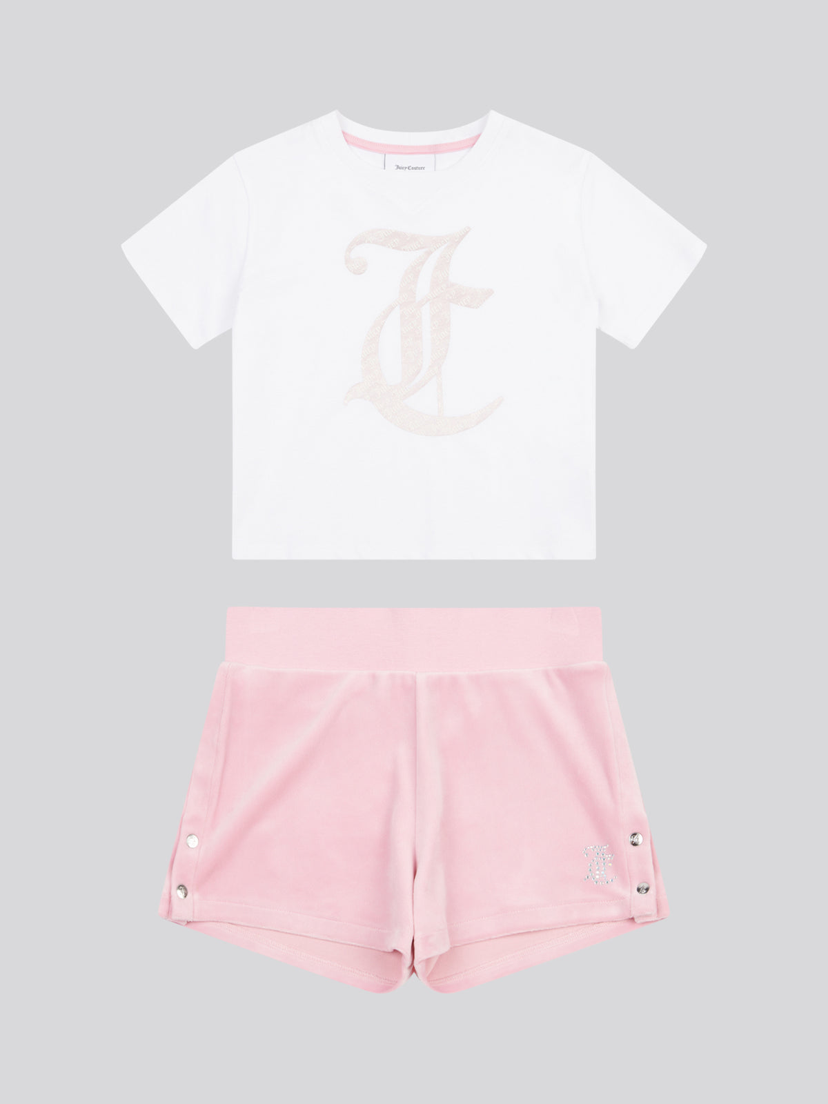 Box Tee & Velour Short Set