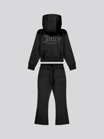 Black Diamonte Velour Tracksuit