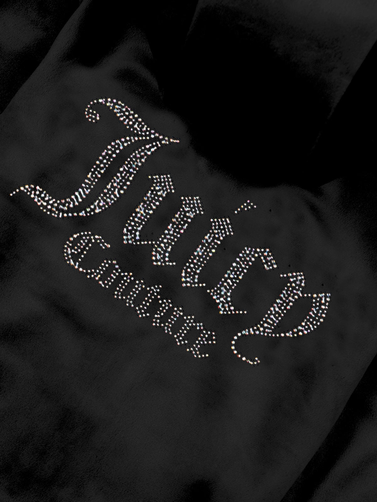 Black Diamonte Velour Tracksuit