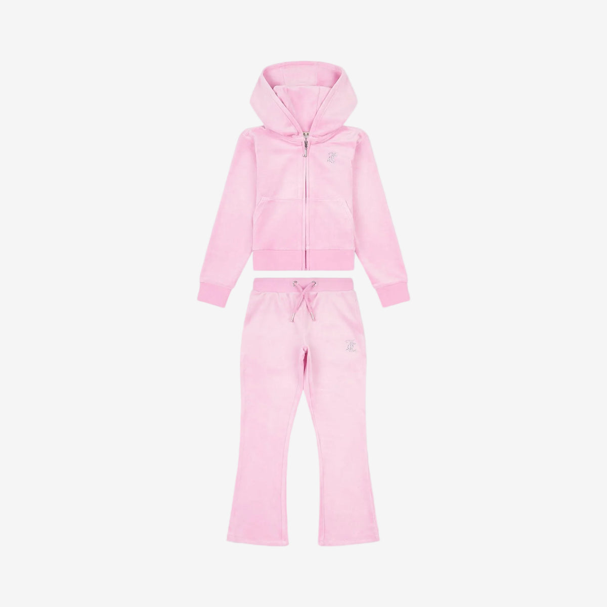 Juicy Couture Pink Diamonte Velour Tracksuit | Casa Childrenswear