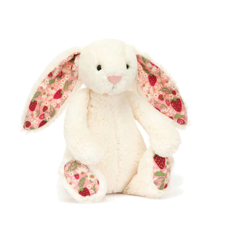 Jellycat Blossom Cream Bunny ‘Berry’ Little - front view