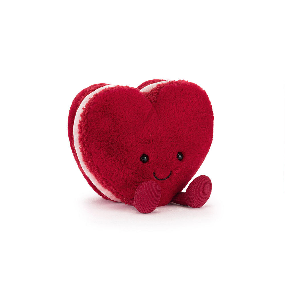 Jellycat Amuseables Arlette Heart Macaron (Red) - front view
