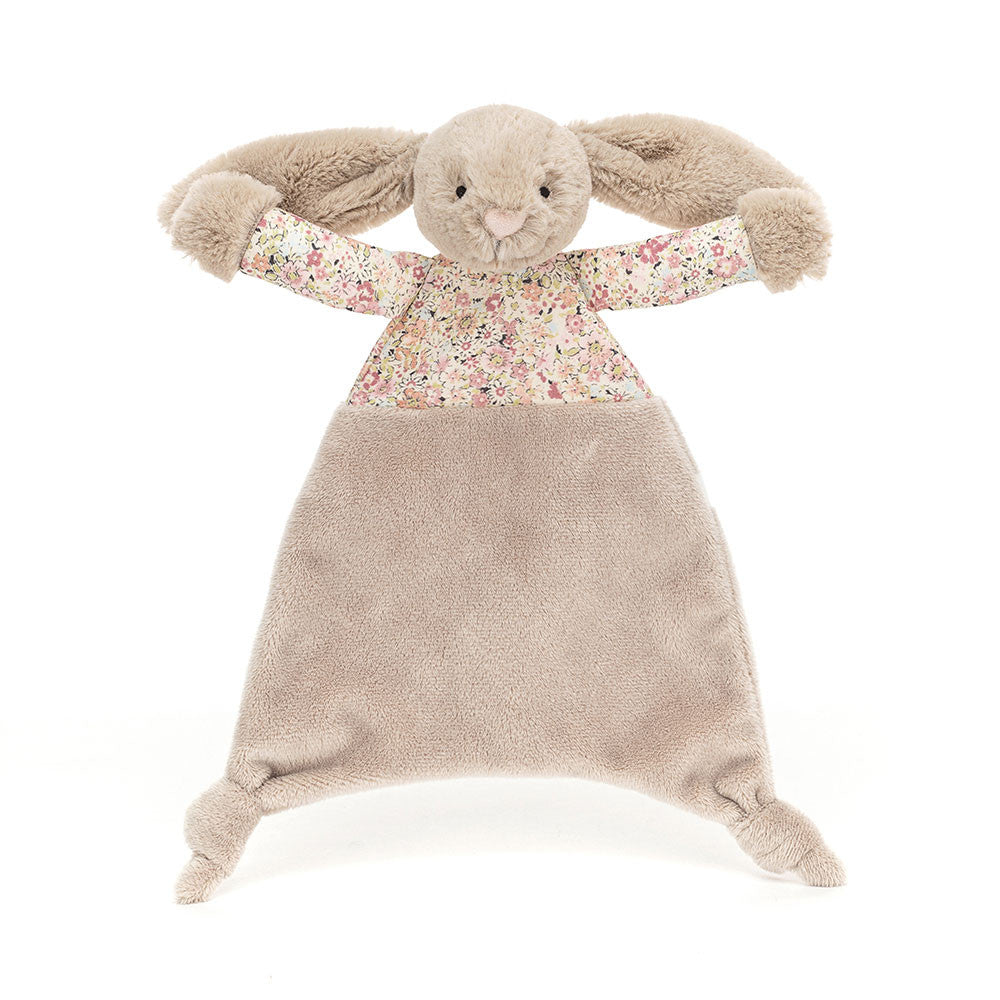 Jellycat Blossom Beige Bunny 'Petal' Comforter - front view