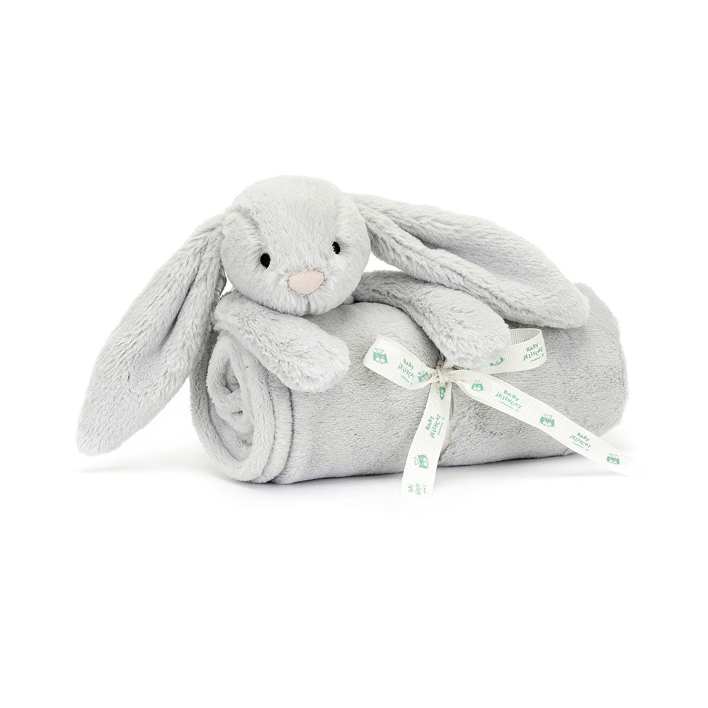 Jellycat Bashful Silver Bunny Blankie - front view