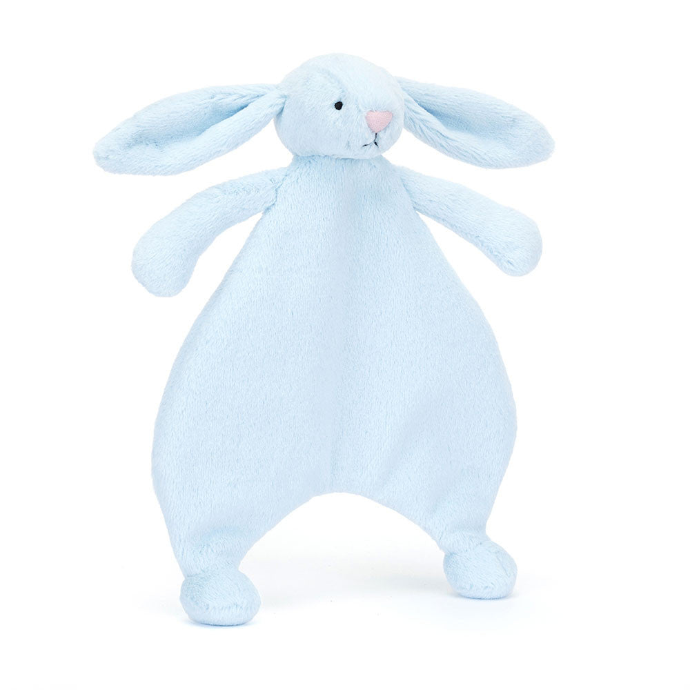 Jellycat Bashful Blue Bunny Comforter - front view