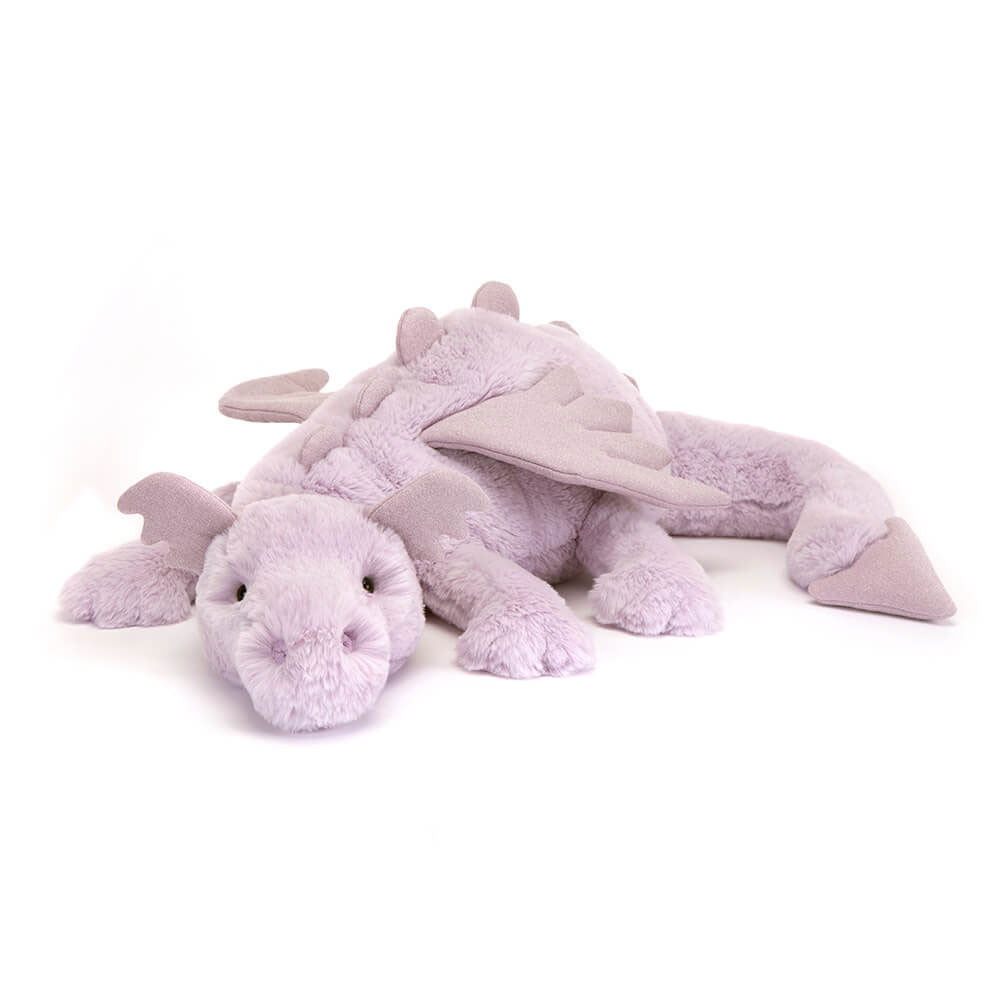 Jellycat Lavender Dragon Huge - front view