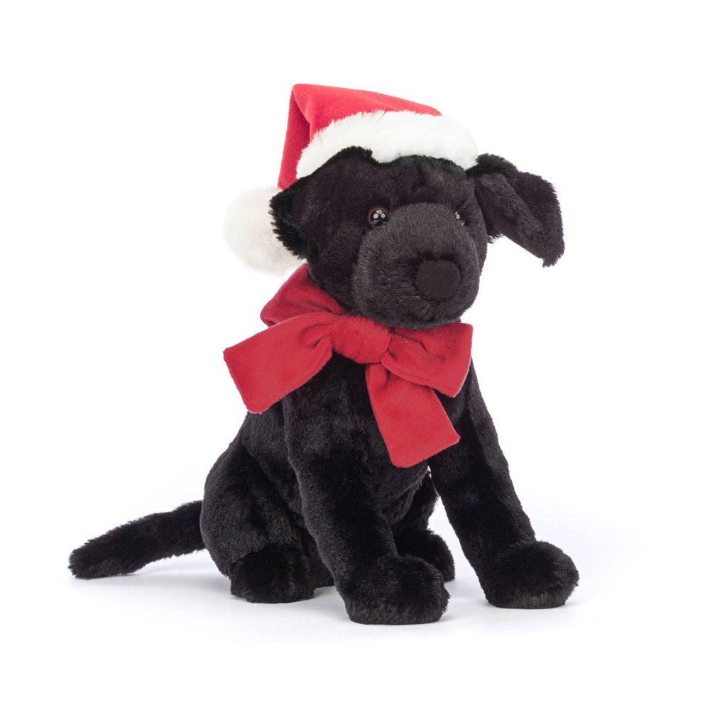 Jellycat Winter Warmer Pippa Black Labrador - front view