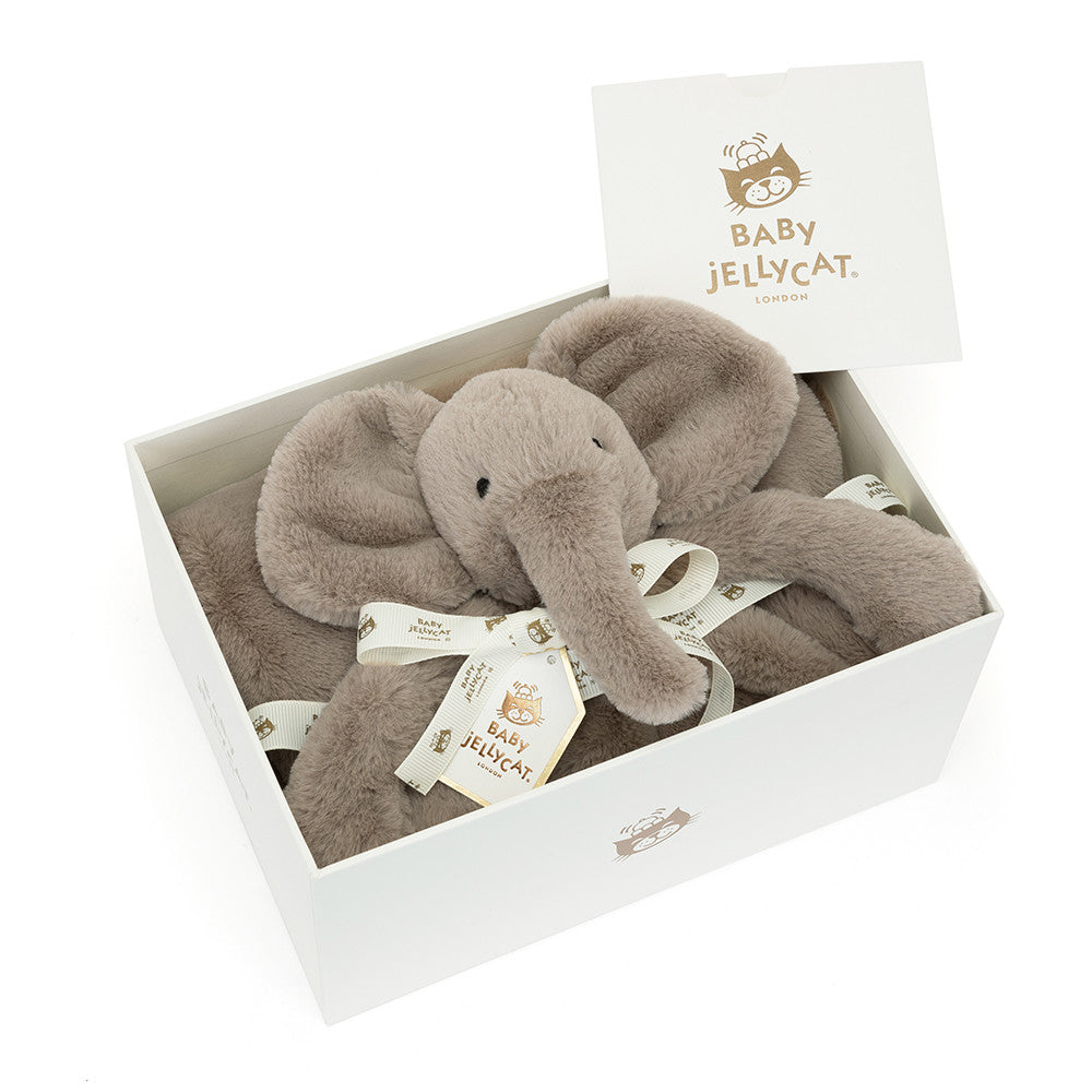 Jellycat Smudge Elephant Blankie - front view