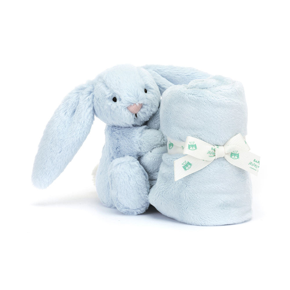 Jellycat Bashful Blue Bunny Soother - front view