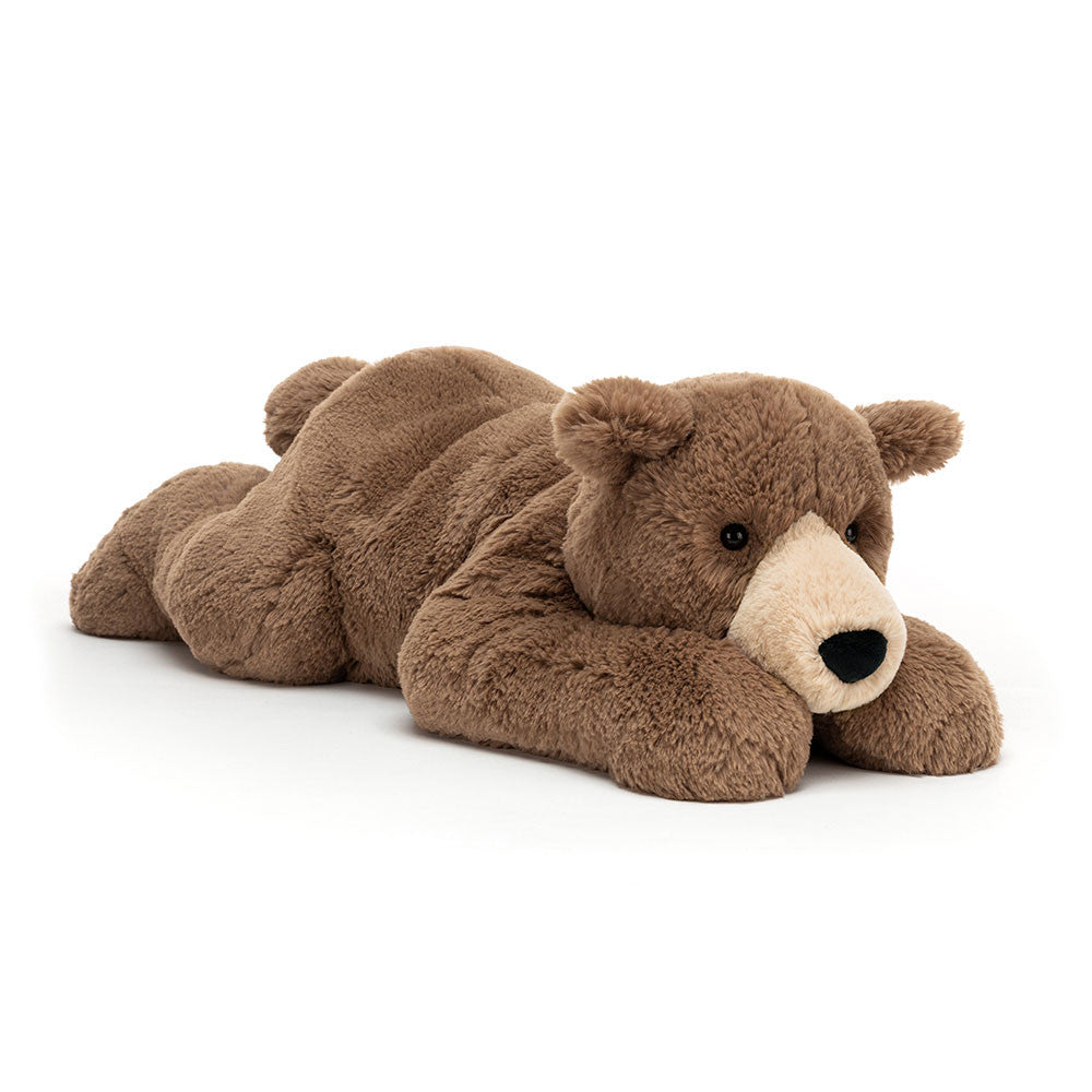 Jellycat Woody Bear Lying - front view