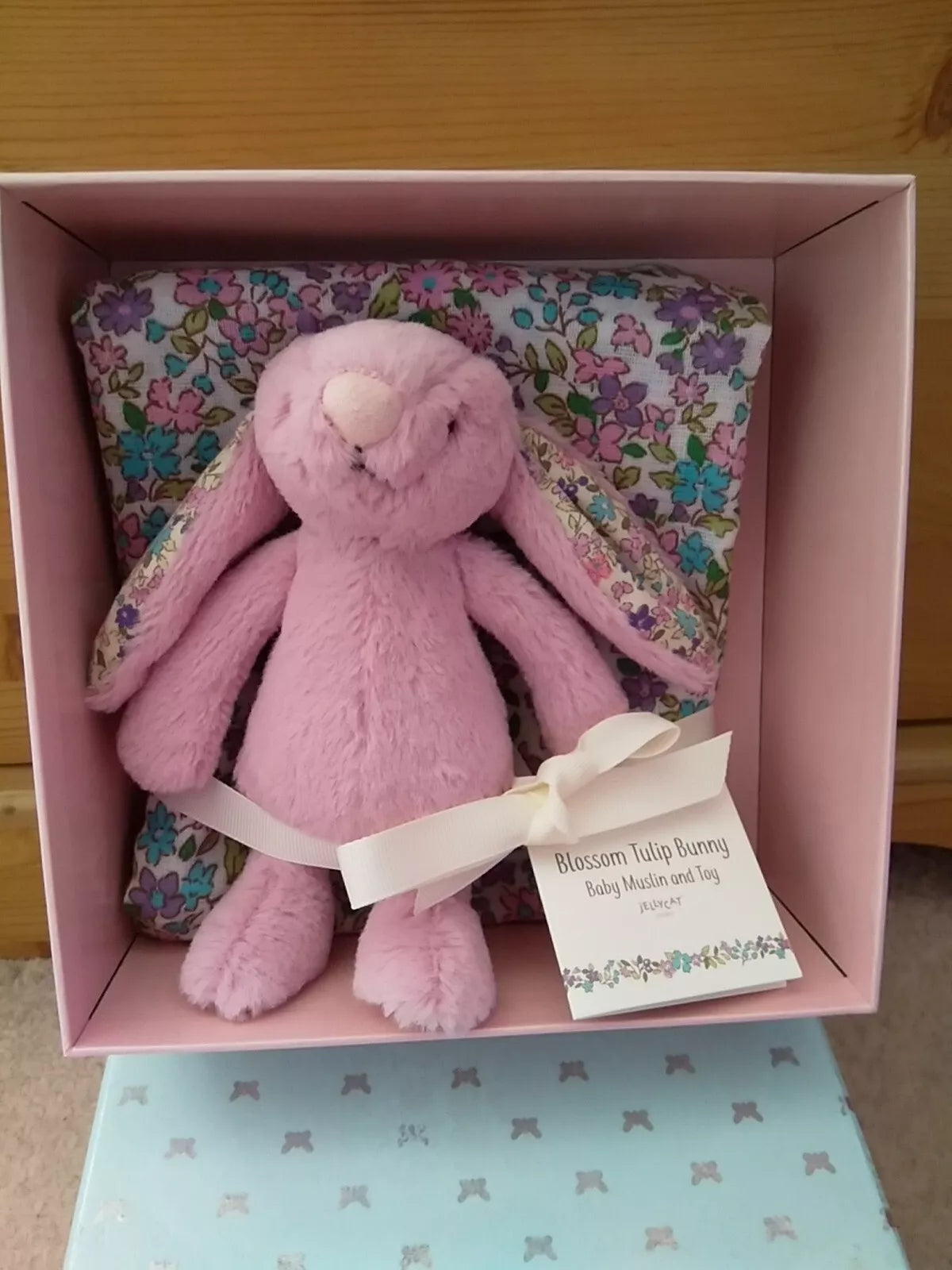Jellycat Blossom Tulip Bunny Muslin & Toy - front view