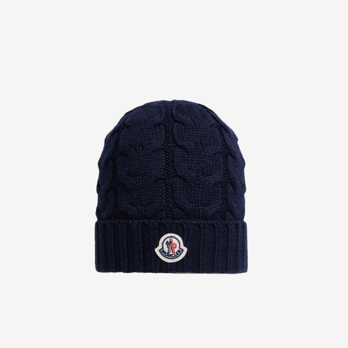 Moncler Enfant Navy Wool Beanie | Casa Childrenswear