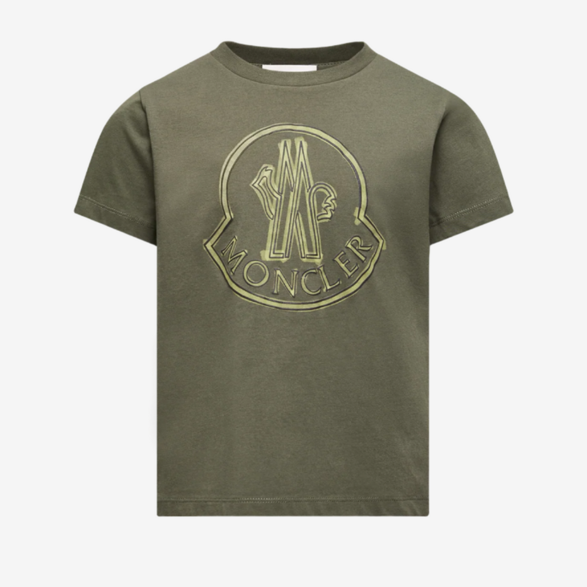 Moncler Enfant Boys Dark Green T-Shirt | Casa Childrenswear