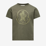 Moncler Enfant Boys Dark Green T-Shirt | Casa Childrenswear