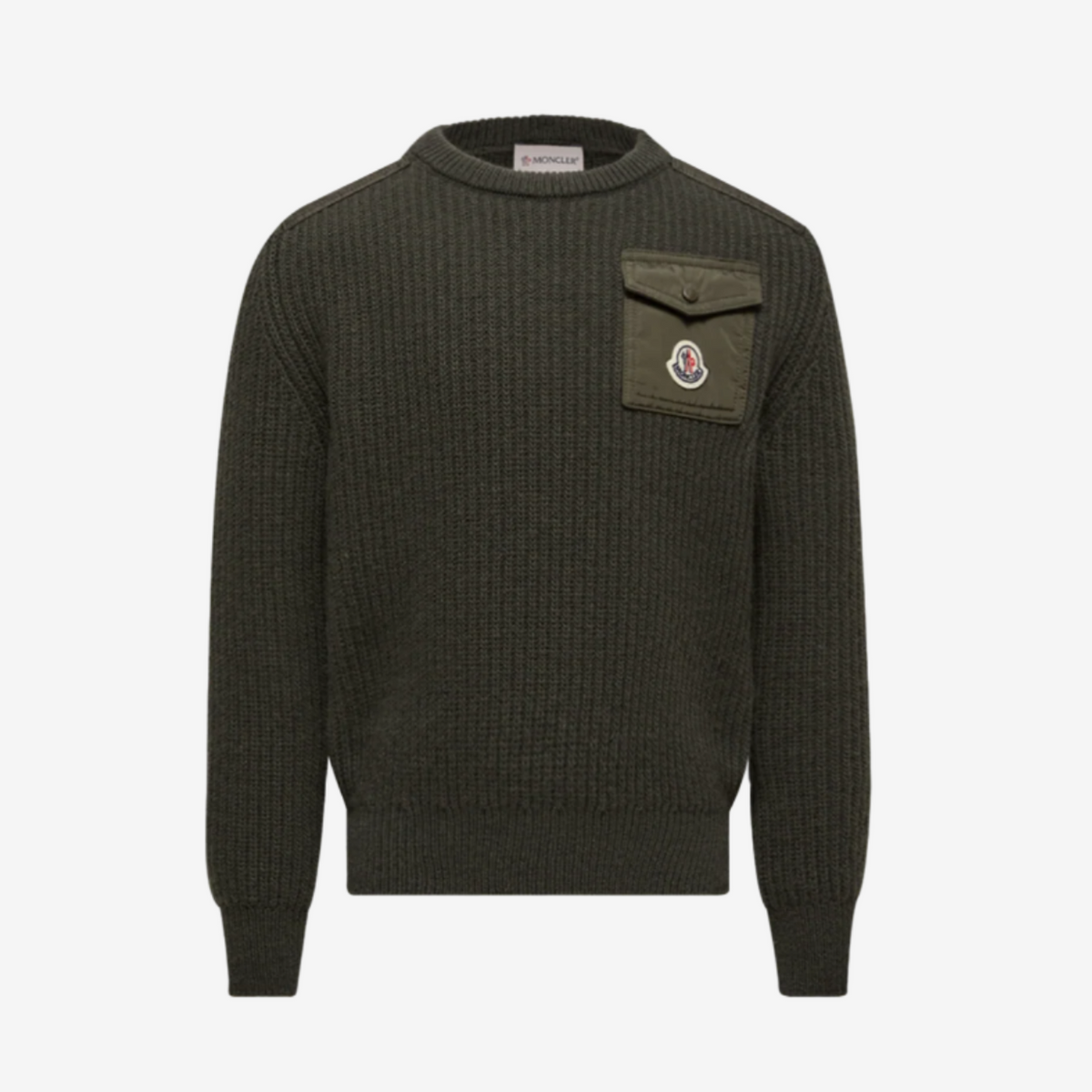 Moncler Enfant Boys Dark Green Crew Neck | Casa Childrenswear