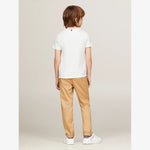 Tommy Hilfiger Boys White Cotton Flag Logo T-Shirt | Casa Childrenswear