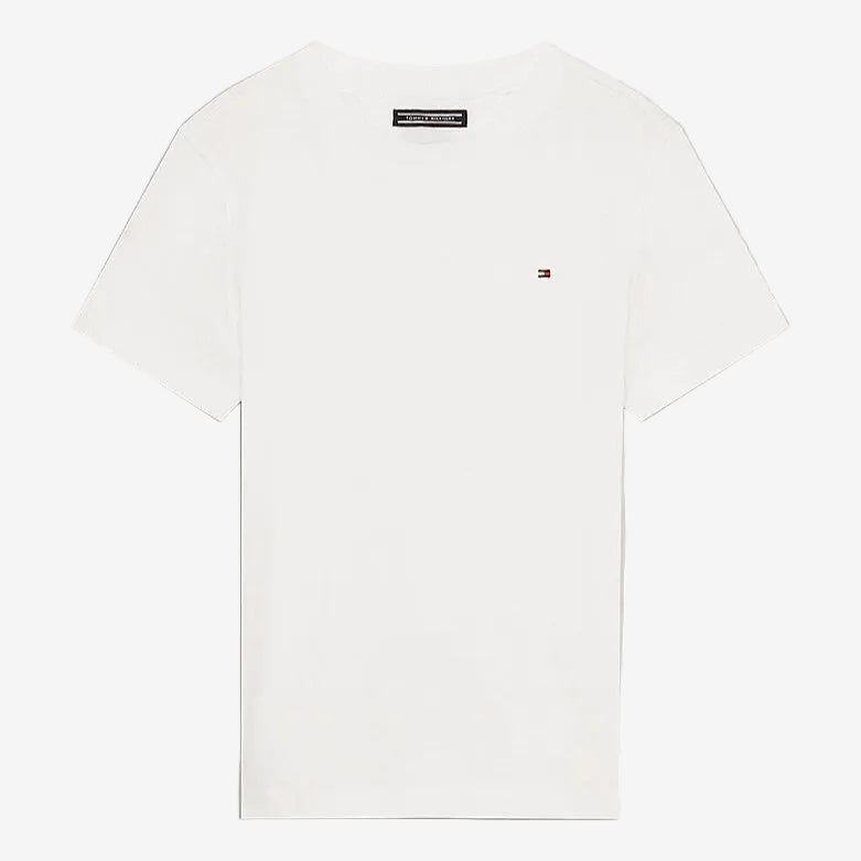 Tommy Hilfiger Boys White Cotton Flag Logo T-Shirt | Casa Childrenswear
