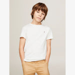 Tommy Hilfiger Boys White Cotton Flag Logo T-Shirt | Casa Childrenswear