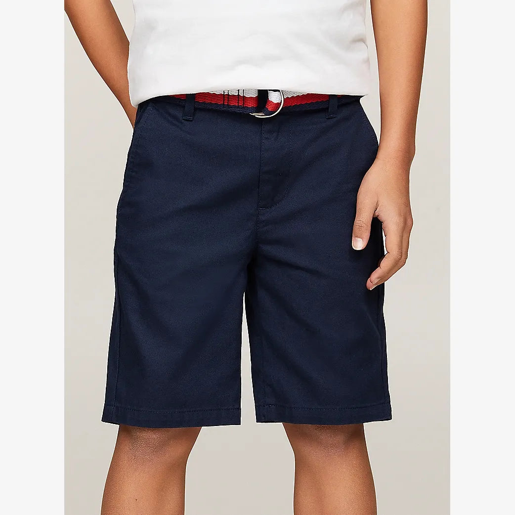 Tommy Hilfiger Woven Desert Sky Belted Shorts | Casa Childrenswear