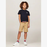 Tommy Hilfiger Woven Khaki Belted Shorts | Casa Childrenswear