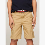 Tommy Hilfiger Woven Khaki Belted Shorts | Casa Childrenswear