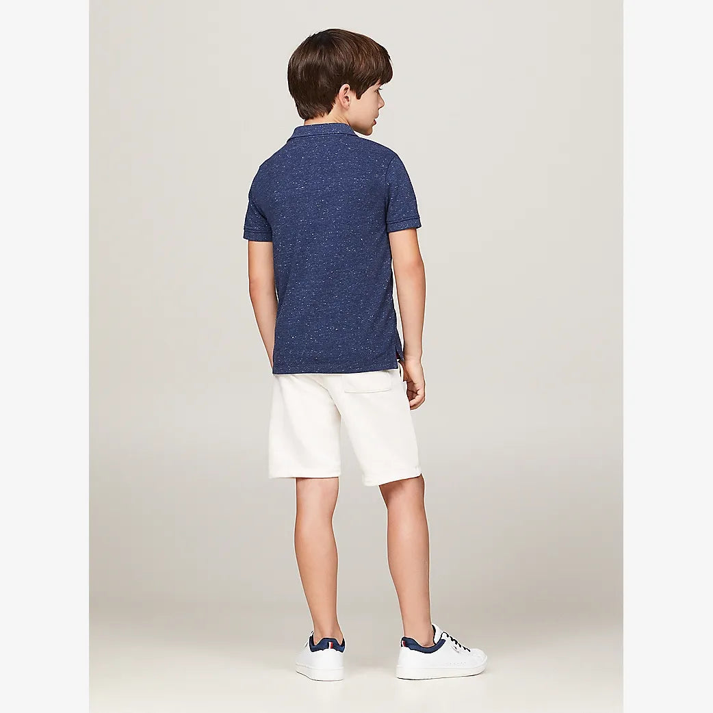 Tommy Hilfiger Monotype Navy Melange Regular Polo | Casa Childrenswear