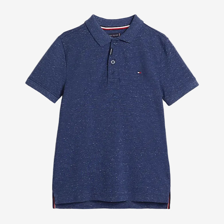 Tommy Hilfiger Monotype Navy Melange Regular Polo | Casa Childrenswear