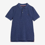 Tommy Hilfiger Monotype Navy Melange Regular Polo | Casa Childrenswear