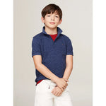 Tommy Hilfiger Monotype Navy Melange Regular Polo | Casa Childrenswear