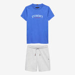 Tommy Hilfiger Boys Grey & Blue Cotton Short Set | Casa Childrenswear